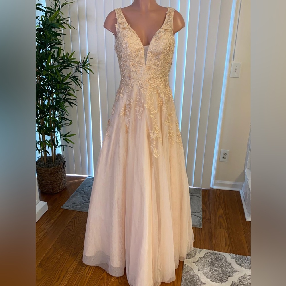 Xscape Bead Embellished Embroidered Ball Gown